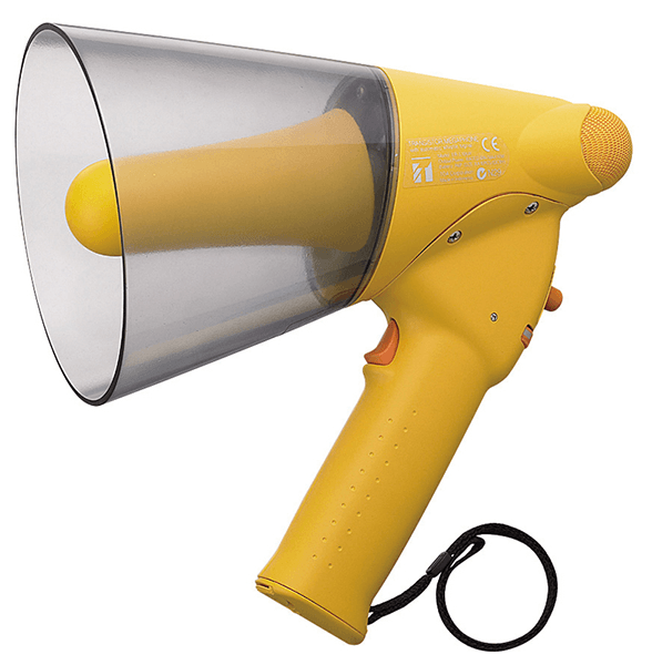 Megaphone cầm tay chống nước với còi báo hú: ER-1206W (tối đa 10W)