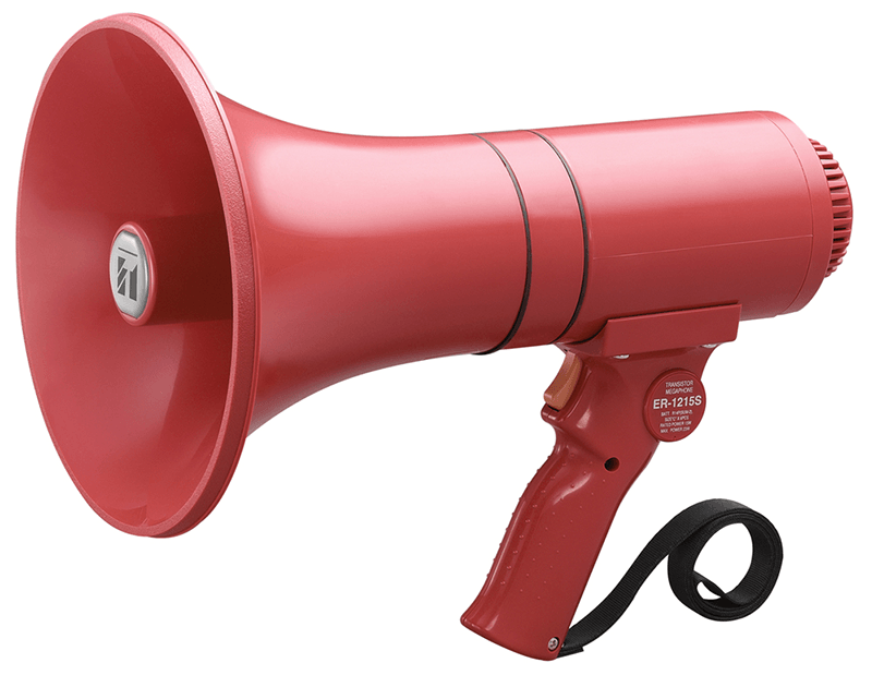 Megaphone cầm tay 15W với còi báo động: ER-1215S (Tối đa 23W)